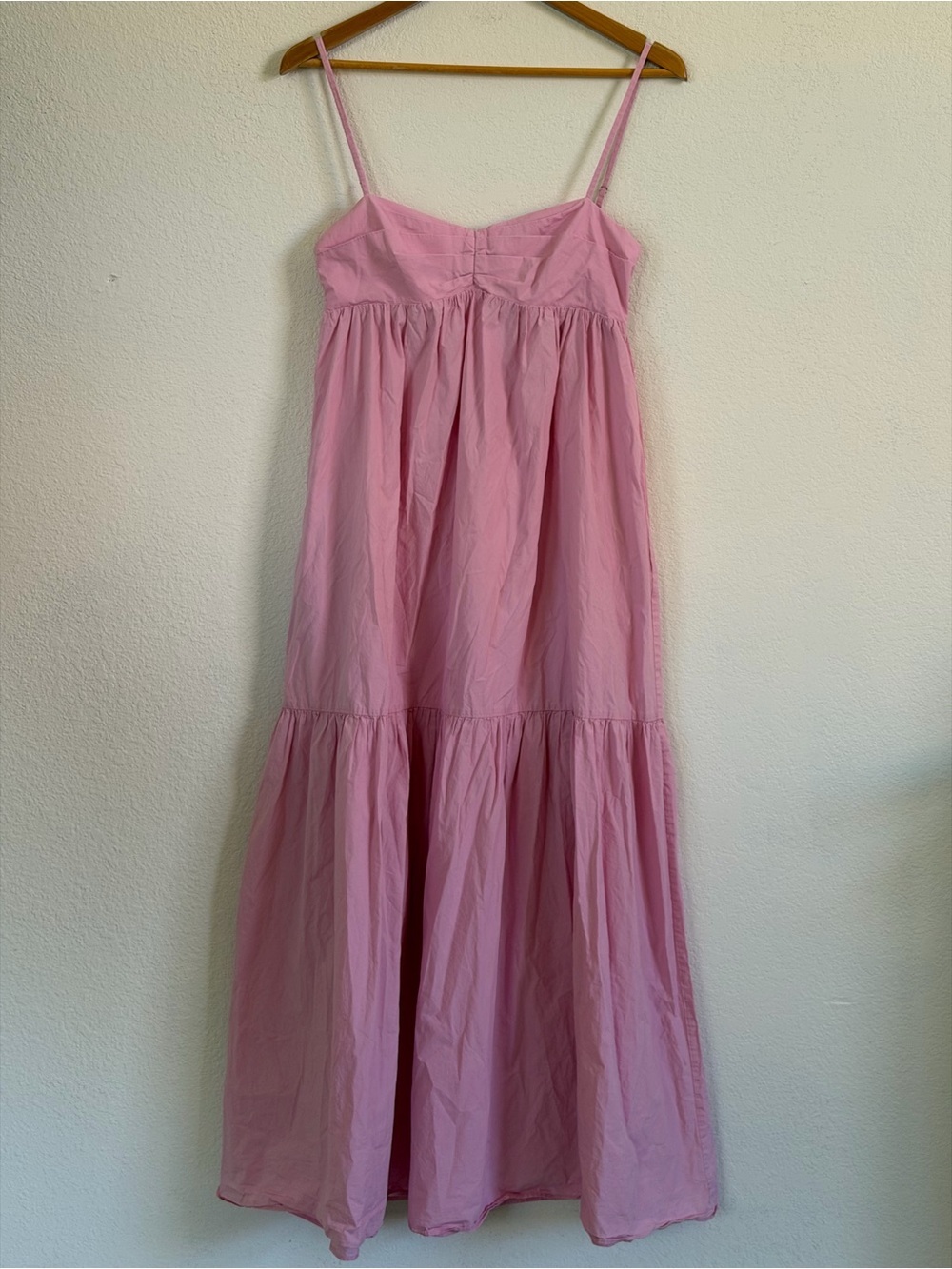 Amanda Uprichard Sima Pink Tiered Maxi Dress Women's Size M - Picture 4 of 8
